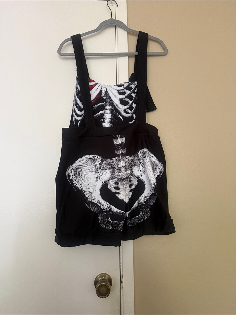 Blackmilk Black & White Skeleton Overalls Bodysuit. Never worn - Picture 2 of 3